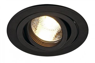 NEW TRIA GU10 Round zwart 1xGU10 bladveer