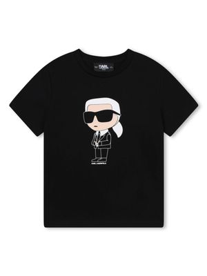 Karl Lagerfeld Kids t-shirt Ikon en coton biologique - Noir