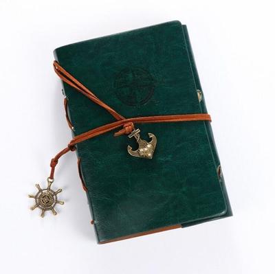 P697 Creative Corsair anker briefpapier Kladblok kantoorbenodigdheden school cute retro spiraal notebook dagboek boek (groen)