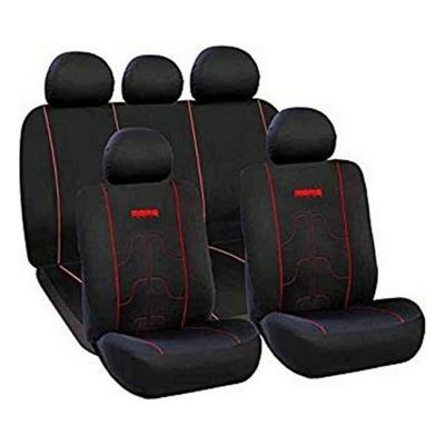 Set hoezen voor zittingen MOMO 21 Zwart Zwart/Rood Polyester