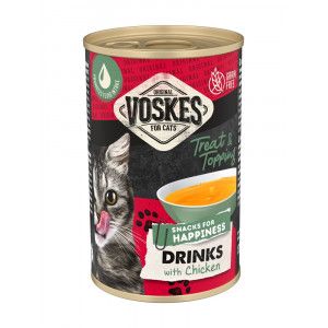 Voskes Drinks met kip kattensnack (135 ml) 2 trays (48 stuks)