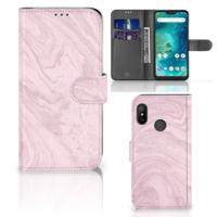 Xiaomi Mi A2 Lite | Bookcase | Marble Pink - Origineel Cadeau Vriendin