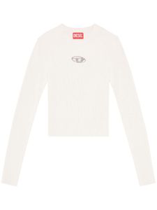 Diesel M-Valary logo-plaque jumper - Blanc