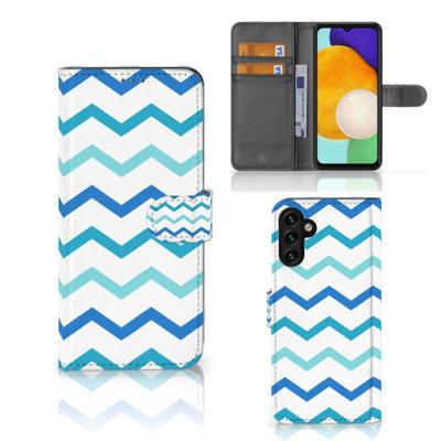 Samsung Galaxy A04s | Samsung Galaxy A13 5G | Telefoon Hoesje | Zigzag Blauw