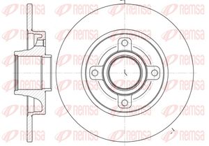 Remschijf REMSA, Remschijftype: Massief, Diameter (mm)249mm, Inbouwplaats: Achteras: , u.a. fÃ¼r CitroÃ«n, Peugeot, DS