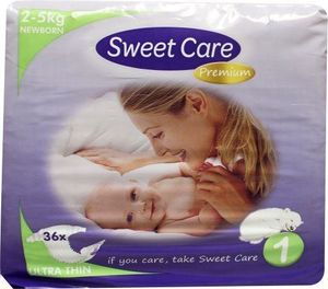 Sweetcare Premium newborn maat 1 2-5kg (36 st)