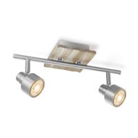 Opbouwspot Drift 2 - incl. dimbare LED lamp - hout