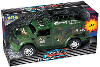 Luna legervoertuig jongens 34 cm legergroen Luna legervoertuig jongens 34 cm legergroen