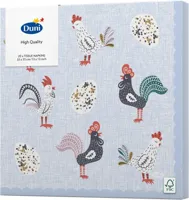 Duni 3-laags tissue servet easter morning 33x33cm blauw 20 stuks