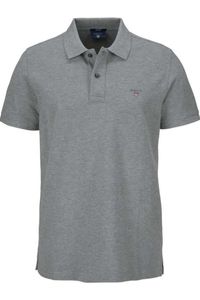 GANT Original Regular Fit Polo shirt Korte mouw grijs