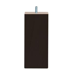 Meubelpoot zwart vierkant 7 bij 7 cm en hoogte 16 cm van massief hout (M8)