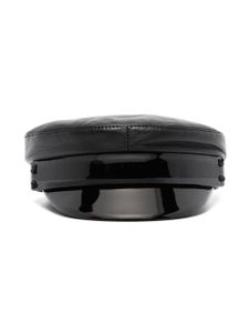 Ruslan Baginskiy casquette marin en cuir - Noir
