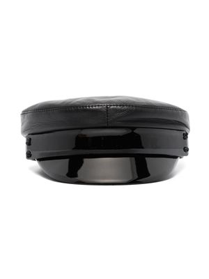 Ruslan Baginskiy casquette marin en cuir - Noir