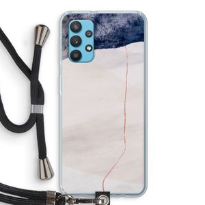 Stone White: Samsung Galaxy A32 4G Transparant Hoesje met koord