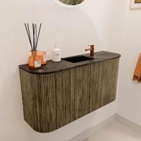 Toiletmeubel Mondiaz Joya Dlux | 83.2 cm | Meubelkleur Dusk | Faye wastafel Lava Wasbak Midden | 1 kraangat