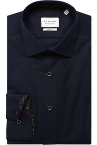 ETERNA Slim Fit Overhemd marine, Effen