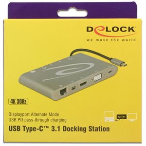 DeLOCK USB Type-C 3.1 Dockingstation 4K 30 Hz dockingstation USB-C, HDMI, SD, USB