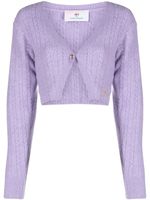 Chiara Ferragni cardigan crop à col v - Violet - thumbnail