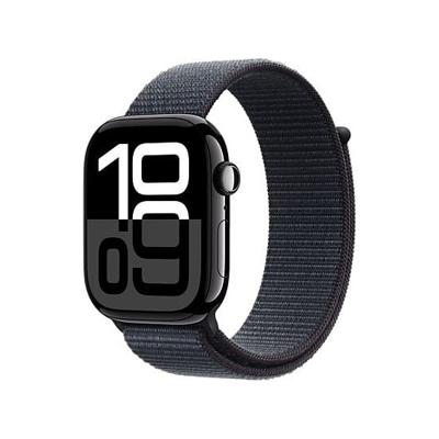 AppleWatch Series 10 GPS + Cellular 42mm Aluminium Case met Ink Sport Loop Smartwatch Zwart