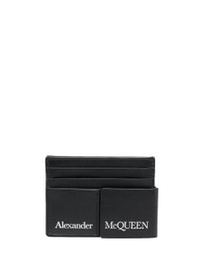 Alexander McQueen porte-cartes à logo imprimé - Noir