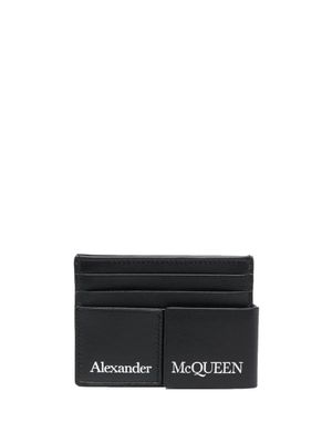 Alexander McQueen porte-cartes à logo imprimé - Noir