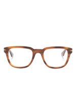 Montblanc logo-engraved rectangle-frame glasses - Marron - thumbnail