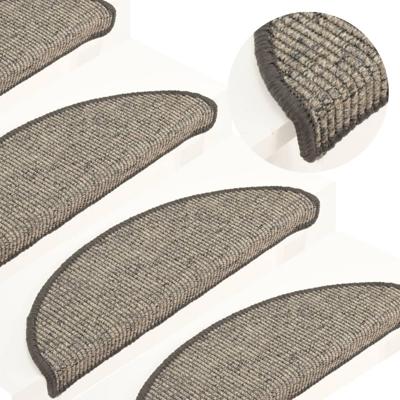 VidaXL Trapmatten zelfklevend 15 st 56x17x3 cm beige en grijs