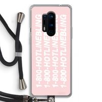 Hotline bling pink: OnePlus 8 Pro Transparant Hoesje met koord