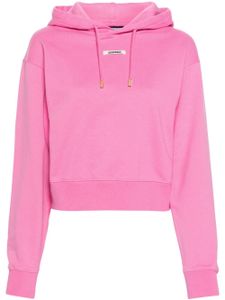 Jacquemus haut Le Hoodie Gros Grain en coton - Rose