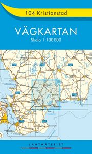 Wegenkaart - landkaart 104 Vägkartan Kristianstad | Lantmäteriet