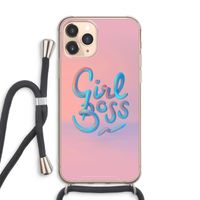 Girl boss: iPhone 11 Pro Max Transparant Hoesje met koord