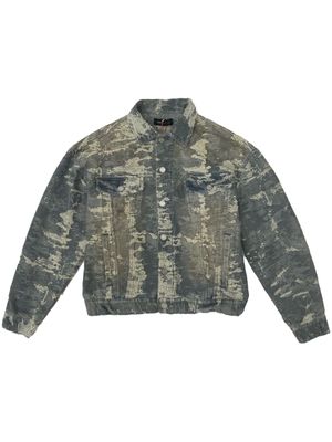 Purple Brand veste en jean à motif en jacquard - Gris