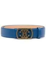 Roberto Cavalli ceinture à boucle logo - Bleu