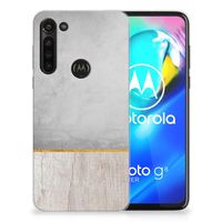 Motorola Moto G8 Power Bumper Hoesje Wood Concrete