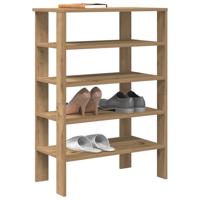 VidaXL Schoenenrek 61x32x87,5 cm bewerkt hout artisanaal eikenkleur