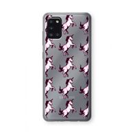 Musketon Unicorn: Samsung Galaxy A31 Transparant Hoesje