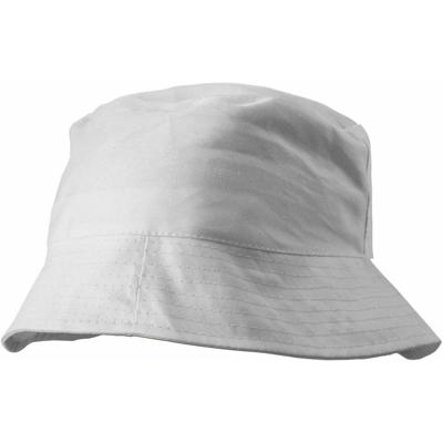 Zonnehoedje/vissershoedjes voor volwassenen - wit - 100% katoen - Zon bescherming