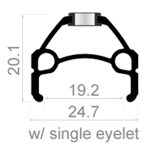 Rodi Velg Skorpion 26" / 559 x 19C 36 gaats spaak 14 zwart