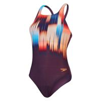 Speedo eco+ dig print medalist paars/oranje dames