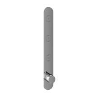 Hotbath Cobber afbouwdeel inbouwthermostaat met 3 pushbuttons verticale plaatsing chroom PB050EXTCR