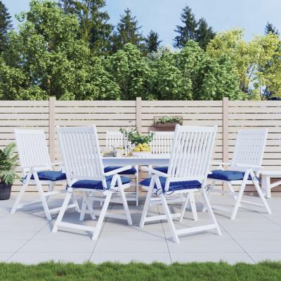 VidaXL Stoelkussens 6 st 40x40x7 cm oxford stof blauw