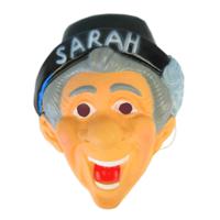 Masker Sarah - 50 jaar - 27 x 20 cm - Sarah verkleed pop accessoires