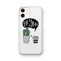 Hey you cactus: iPhone 12 Transparant Hoesje