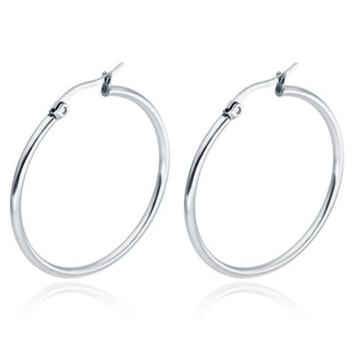 Cilla Jewels Hoop oorringen Dames Edelstaal Zilverkleurig-60mm