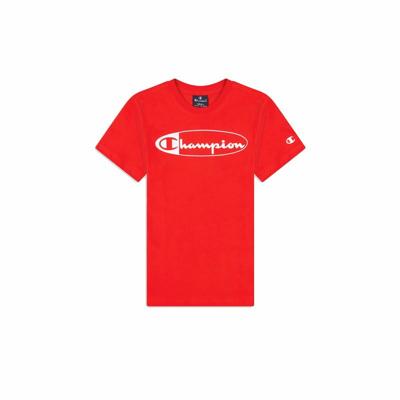 Kinder-T-Shirt met Korte Mouwen Champion Crewneck Rood - Maat: 7-8 jaar