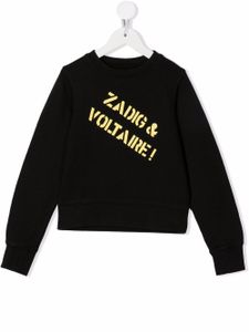 Zadig & Voltaire Kids sweat à logo imprimé - Noir