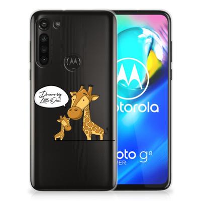 Motorola Moto G8 Power Telefoonhoesje met Naam Giraffe Motorola Moto G8 Power Telefoonhoesje met Naam Giraffe