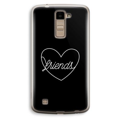 Friends heart black: LG K10 (2016) Transparant Hoesje