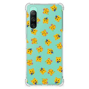 Doorzichtige Silicone Hoesje voor Sony Xperia 10 V Katten Emojis