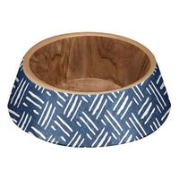 Tarhong Voerbak hond oasis melamine indigo blauw - thumbnail